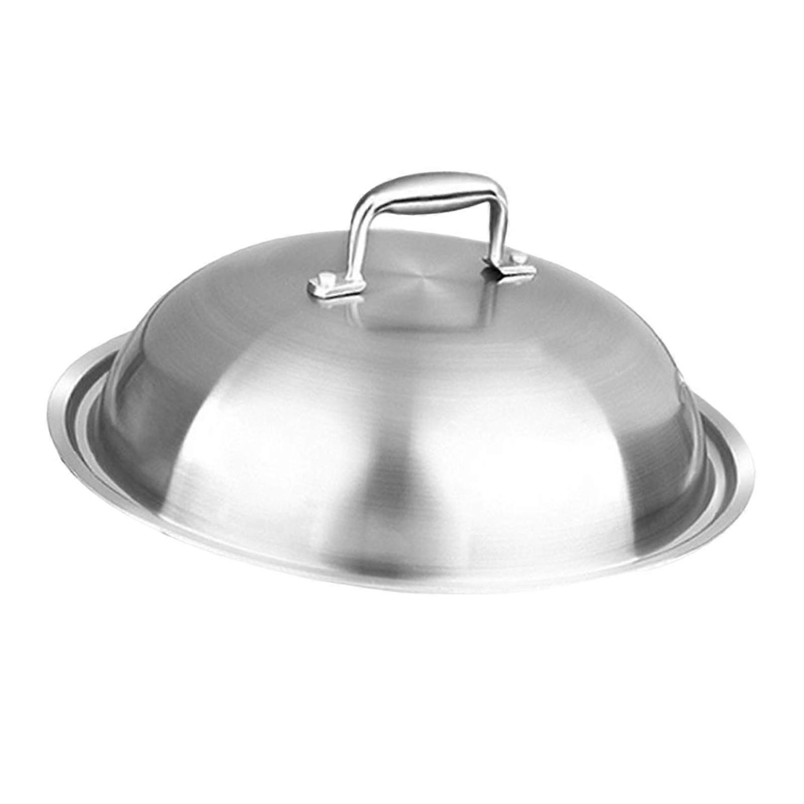 Saplı Peynir Eritme Kubbesi Üniversal Izgara Kapağı Biftek Burger için Kapak 32cm