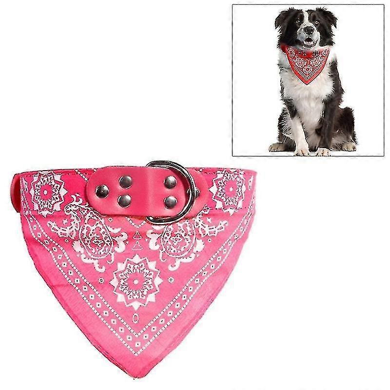leather printed soft scarf collar neckerchief bandana puppy adjustable