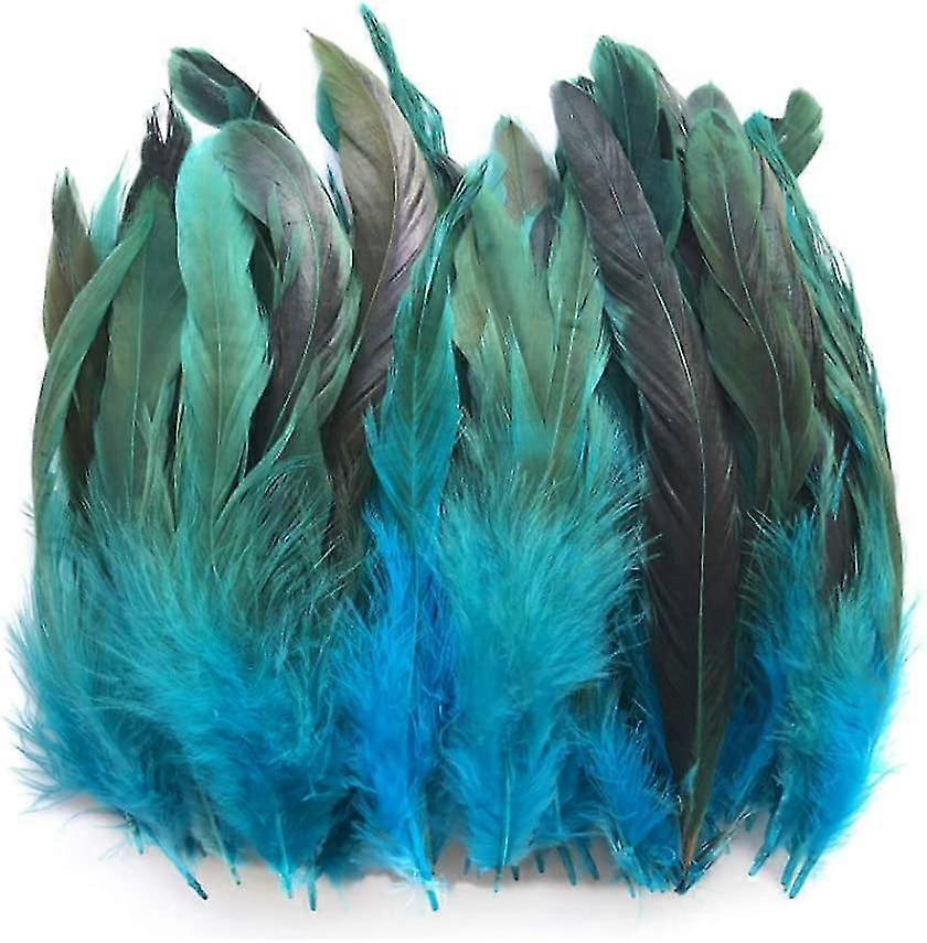 100pcs Natural Rooster Feathers, Dyed Rooster Feather Decoration, Natural Feathers For Crafts, Diy