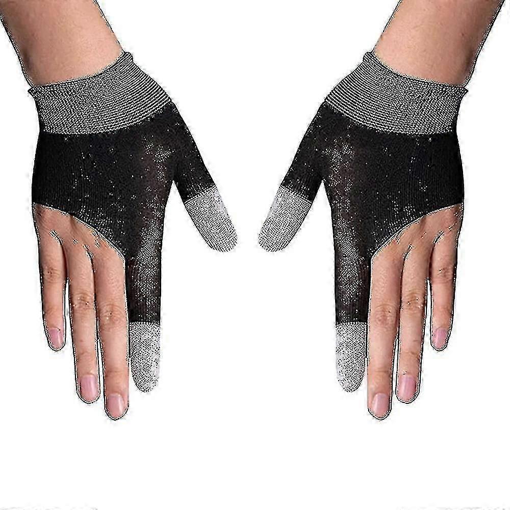 Gaming Gloves For Mobile Game Controller,touch Finger(4pcs,grey,black)