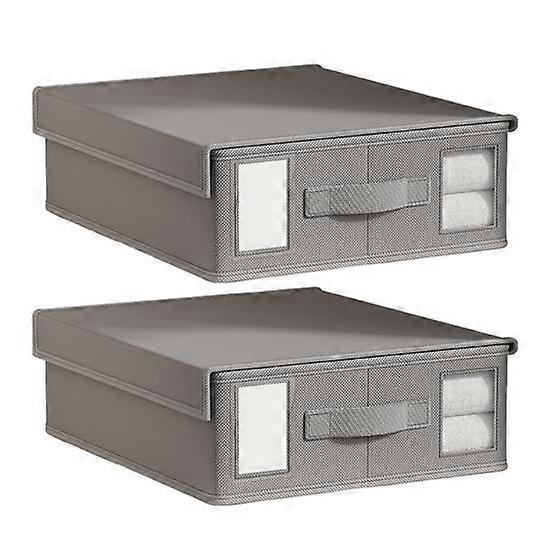 Storage Box with Visible Window And Handle Large Capacity Zipper Sheet Organizer