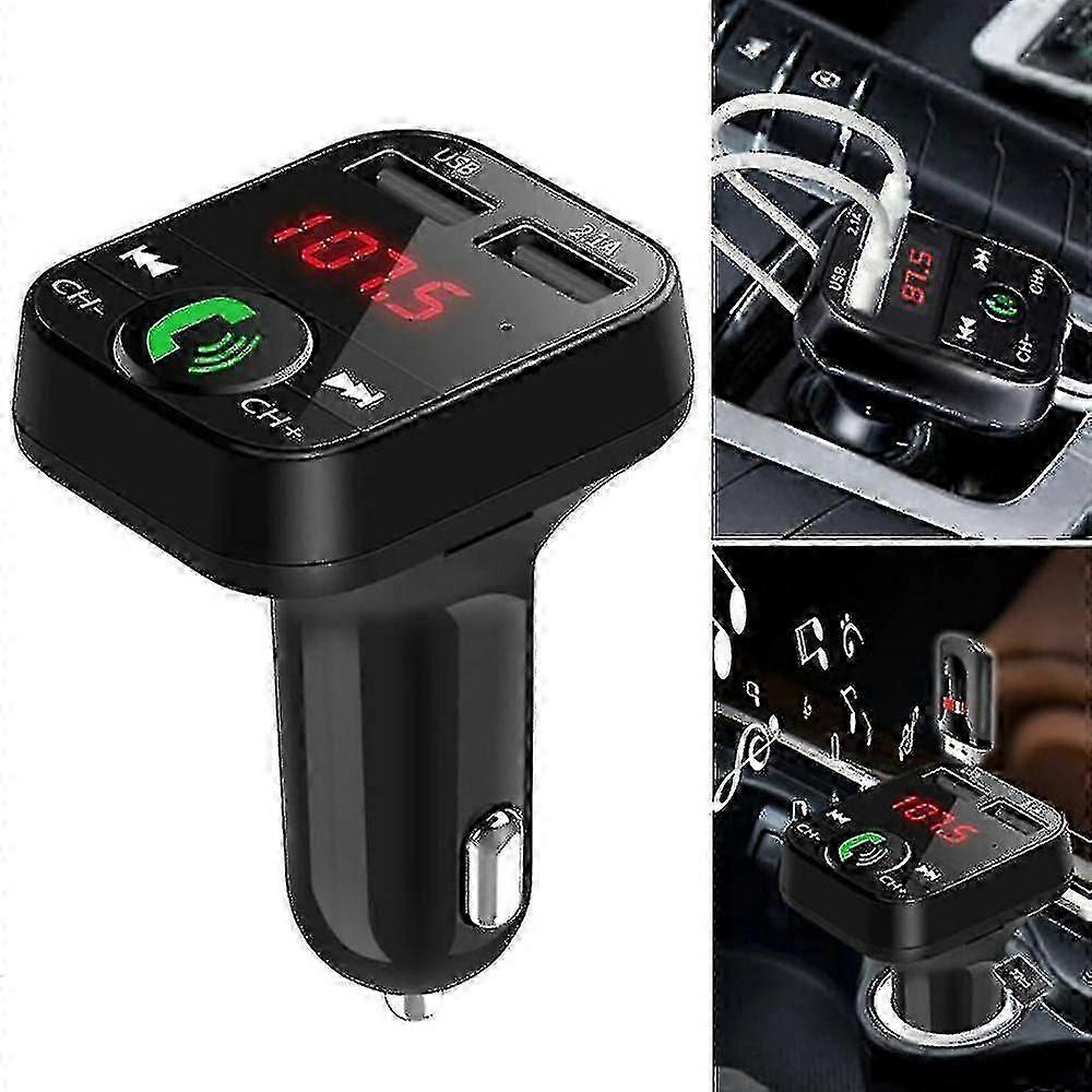 Wireless Bluetooth Car Fm Transmitter 2 Usb Charger Aux Adapter Hands-free