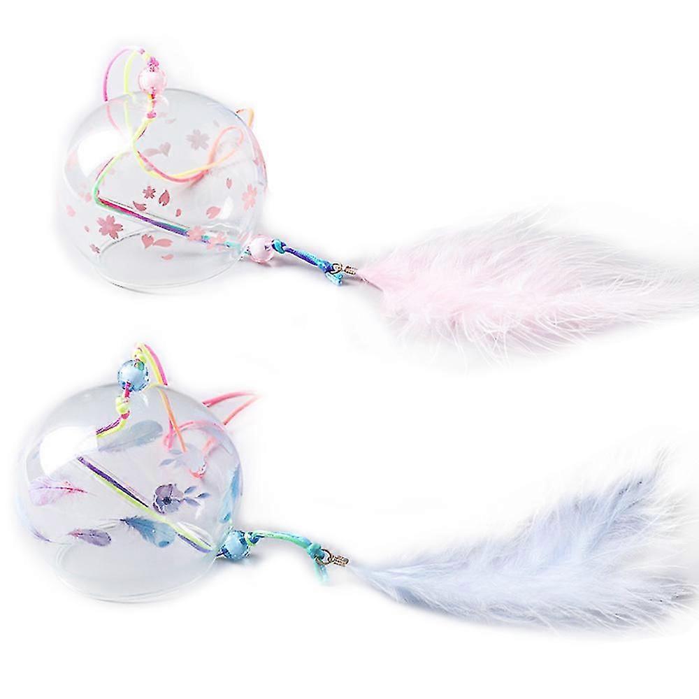 2 件风 mes 浪漫花小风铃手工玻璃日式吊坠生日礼物 e 装饰