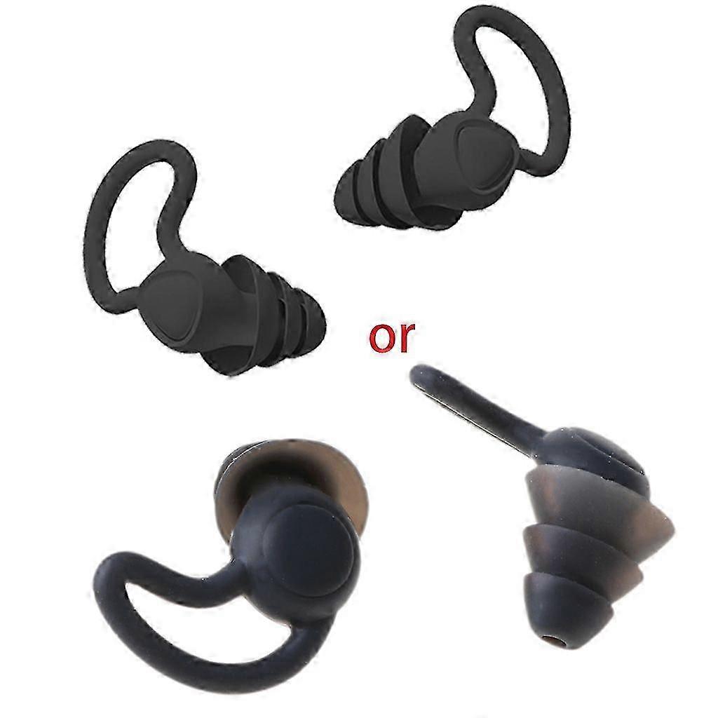 1 Pair Reusable Silicone Rhino Horn Earplugs for Sleep Snoring Driving Shooting