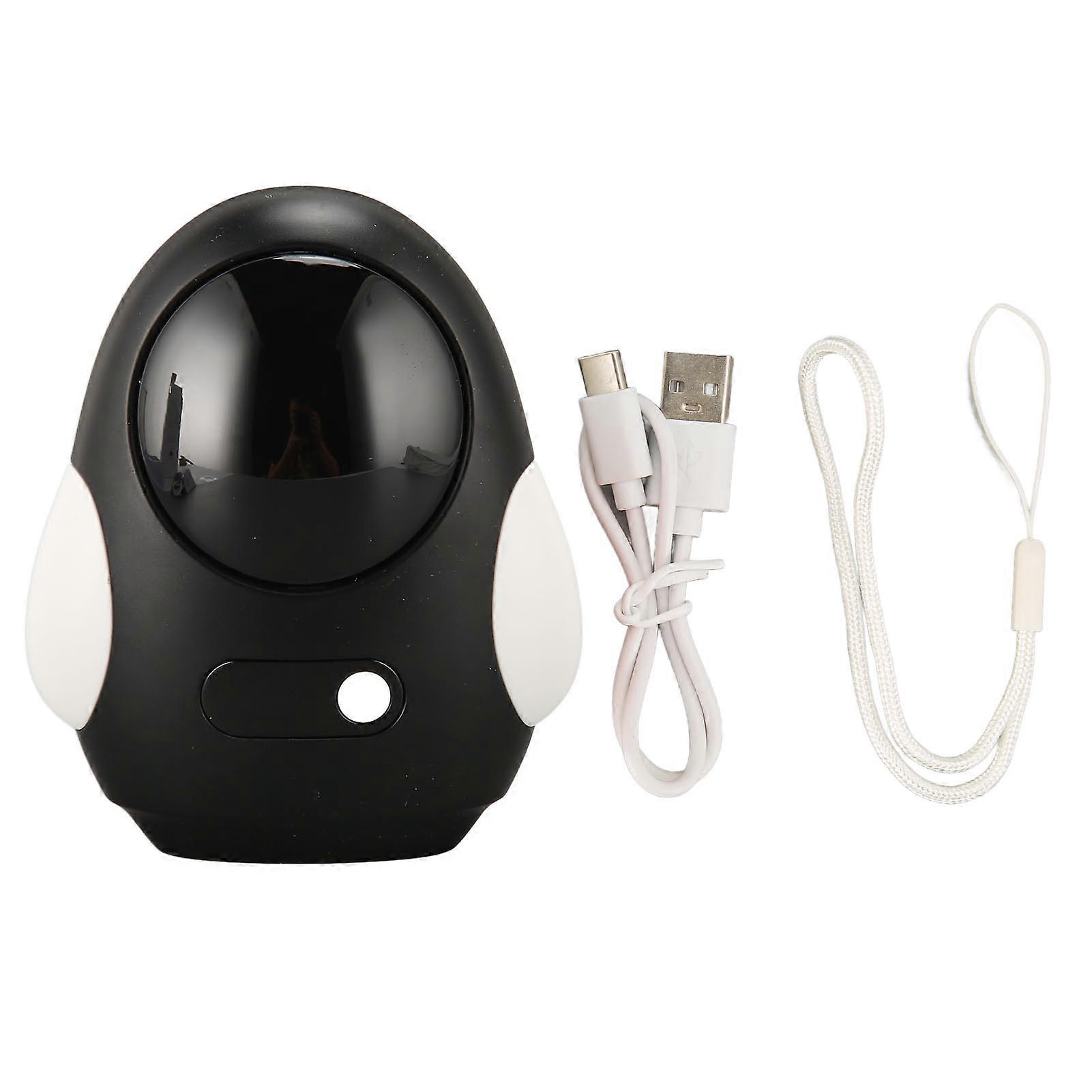 جهاز تسخين اليد القابل لإعادة الشحن 5000 مللي أمبير في الساعة شكل بطريق الكرتون اللطيف 3 مستويات قابل للتعديل سخان جيب كهربائي محمول للرياضات الخارجية أسود