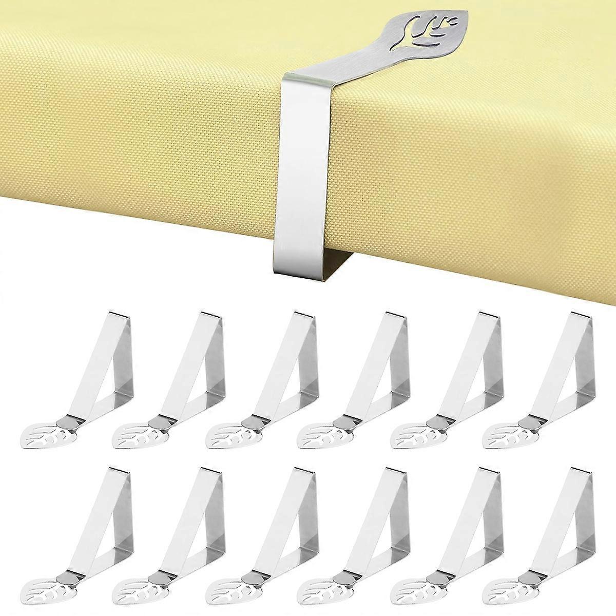 Tablecloth Clips, Set of 12 Extra Large Table Cover Cloth Clamps for Home Party & Picnic