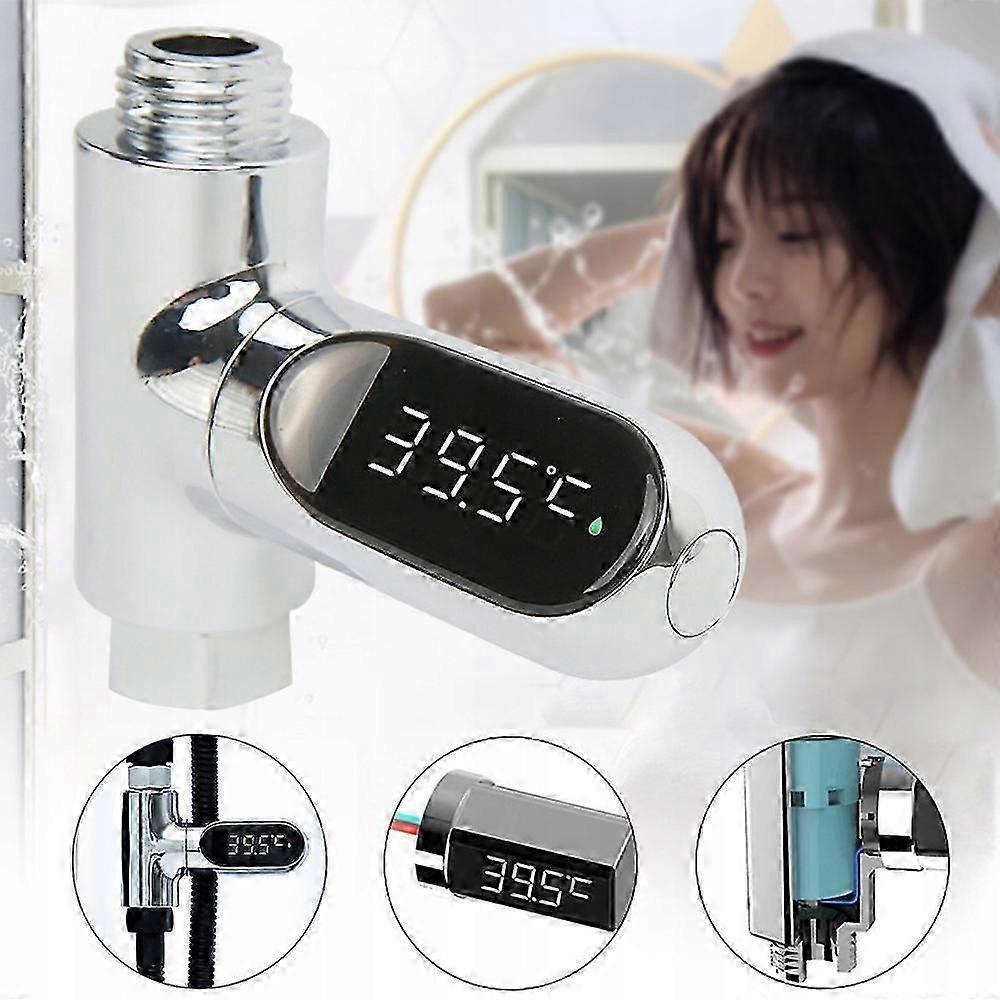 Shower Bracket Rotation By 360 Water Temperature Indicator Thermometer