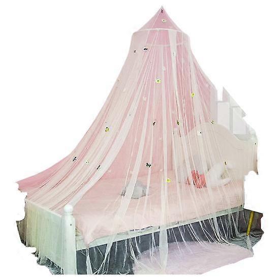 Dome Mosquito Net Easy Installation Fine Mesh Stars Princess Canopy Fluorescent Bedcover