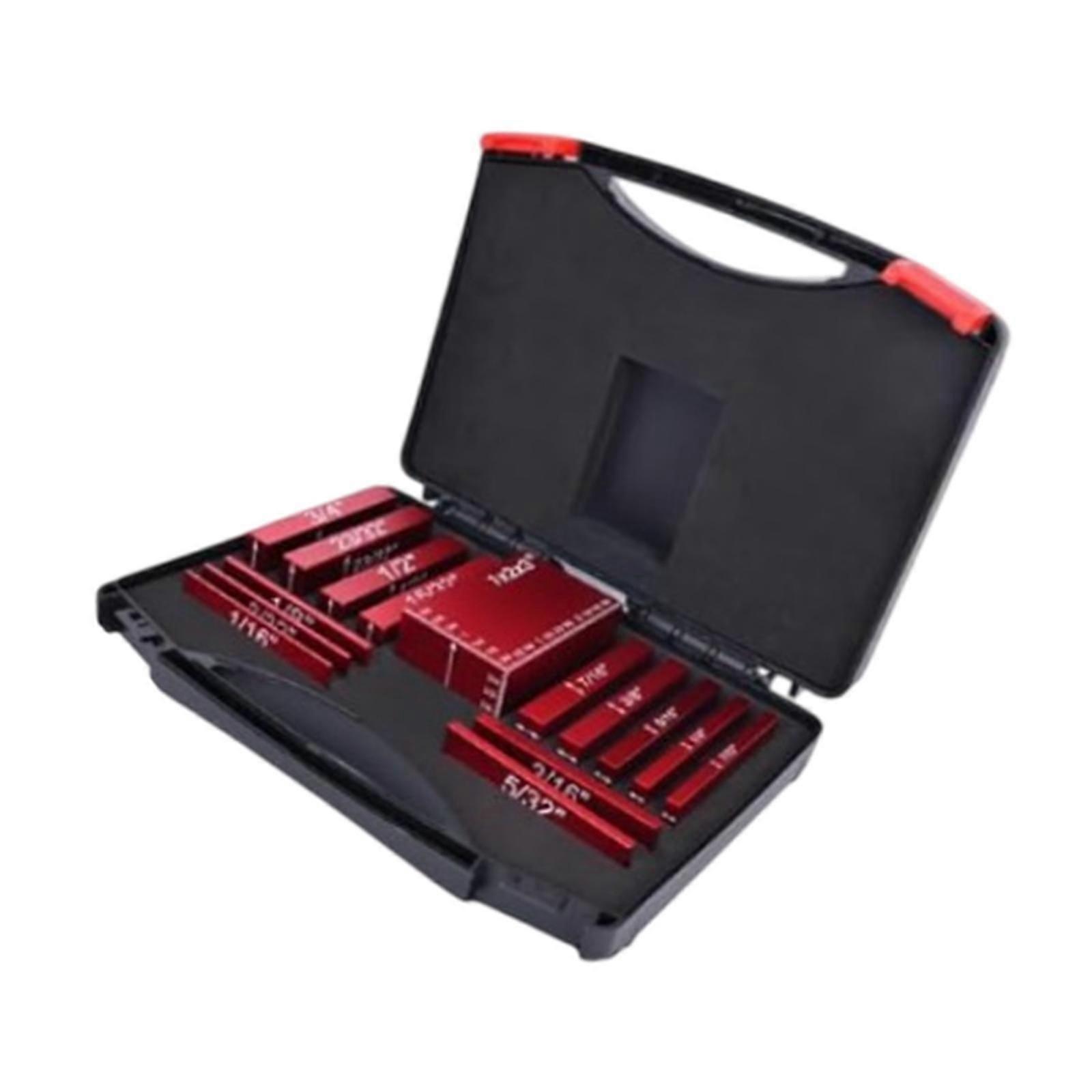 15Pcs Setup Blocks Gauge Sets Portable Practical Professional Aluminum Alloy