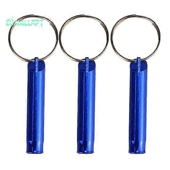 3Pcs Training Whistles Loud Crisp Sound High Decibel Rustproof Aluminum Alloy Keychain