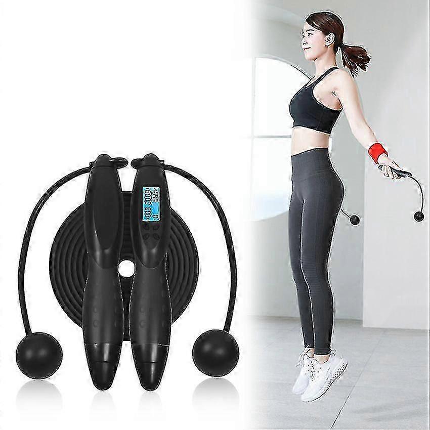 Corda de pular corda inteligente Fitness Sport Skipping Ropes com aperto de mão antiderrapante com tela LCD mostrando f54