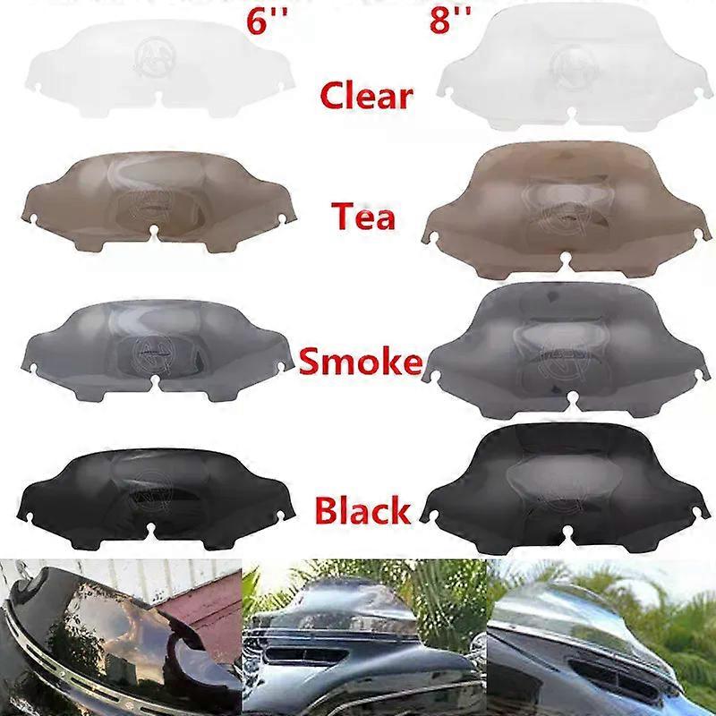 Motorcycle 6''/8" Black/Smoke /Clear Windshield Fairing Windscreen compatible for Electra Street Glide FLHX Touring 1996-2013 MAXP