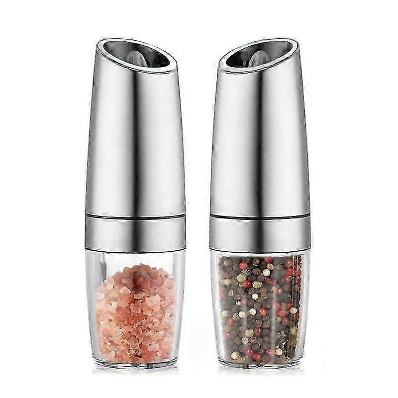 Electric Salt and Pepper Grinder Set|2PCS with Gravity Sensor, LED Light, Adjustable Coarseness