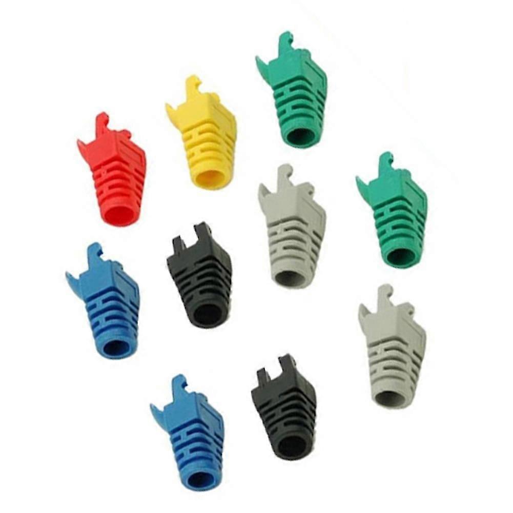 10 Pcs RJ45 Cat5 Network Cable Plug Boots Cap Connector Protective Sleeve Cover