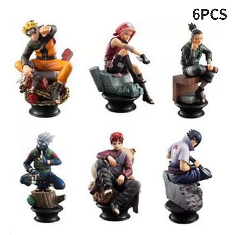 7cm Six Characters Anime Model Dolls Figurine Sasuke Gaara Kakashi Action Toys