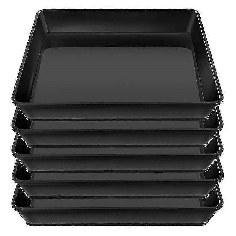 5Pcs 광장 화분 트레이 플라스틱 캐치 여분의 물 토양 유출 화분 트레이 실내 식물