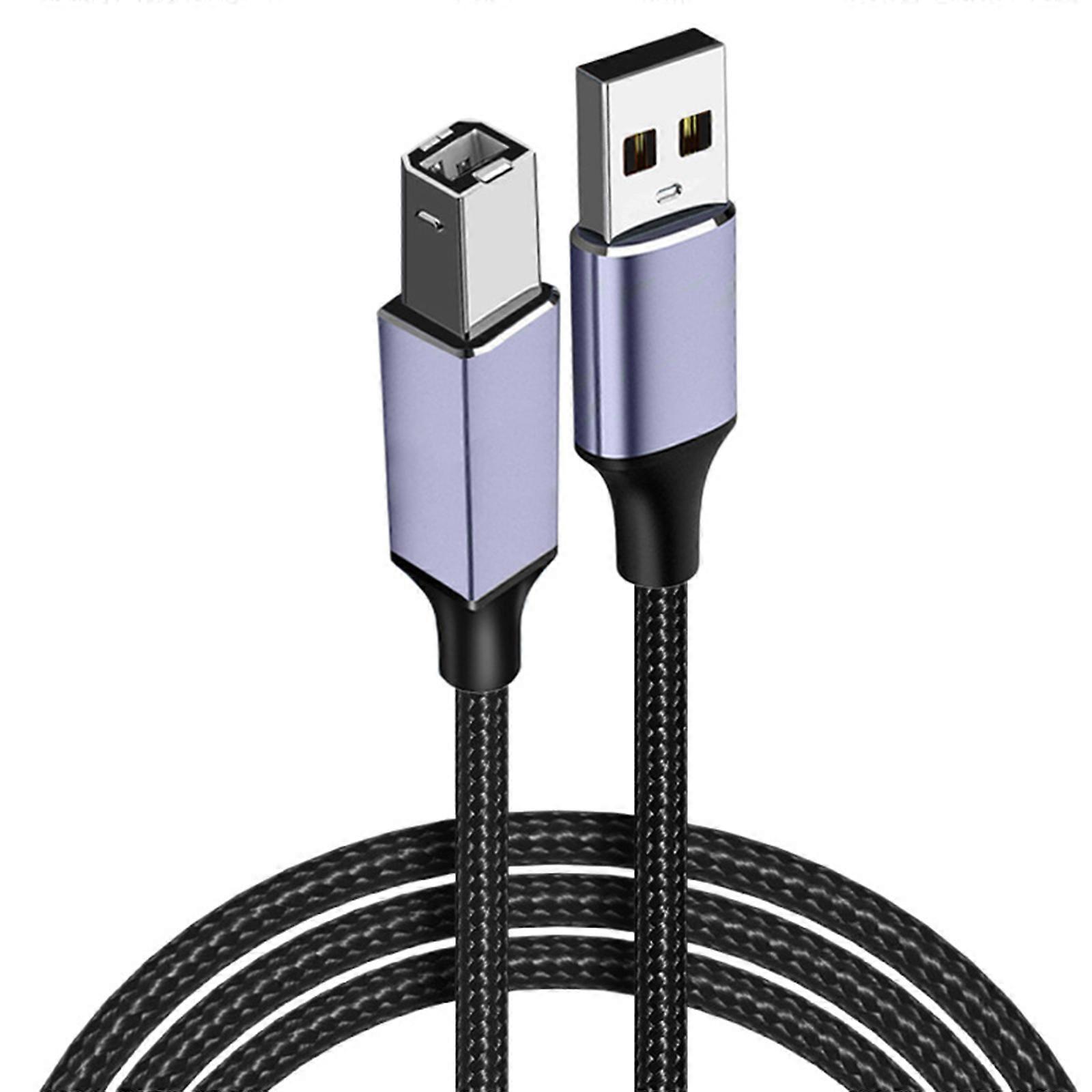 Reliable USB 2.0 to USB B Printer Cable Works with Printers, Scanners, and MIDI Keyboards