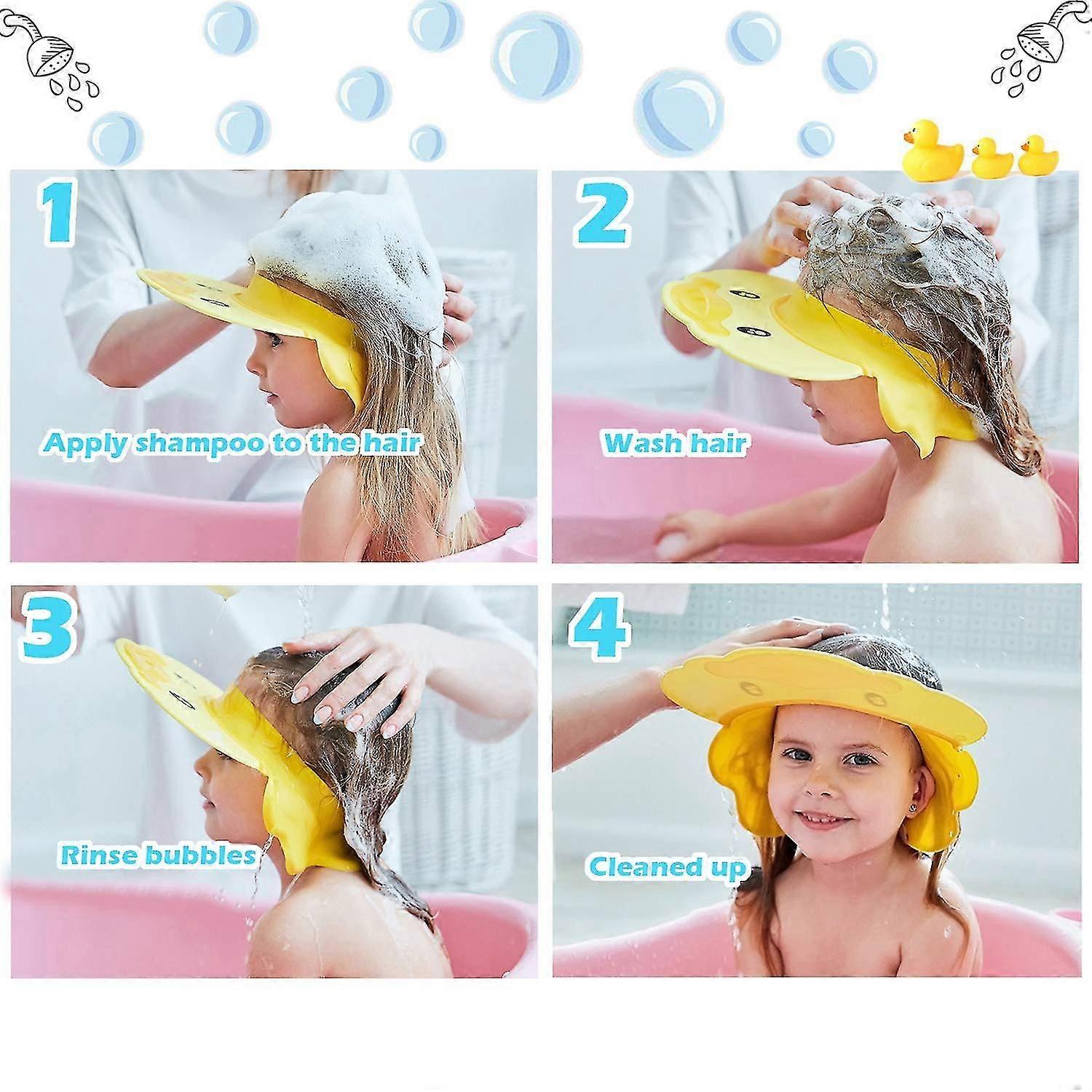 Hair Washing Hat Shower Bath Silicone Cap Soft Adjustable Visor Head Protector Shampoo Cap