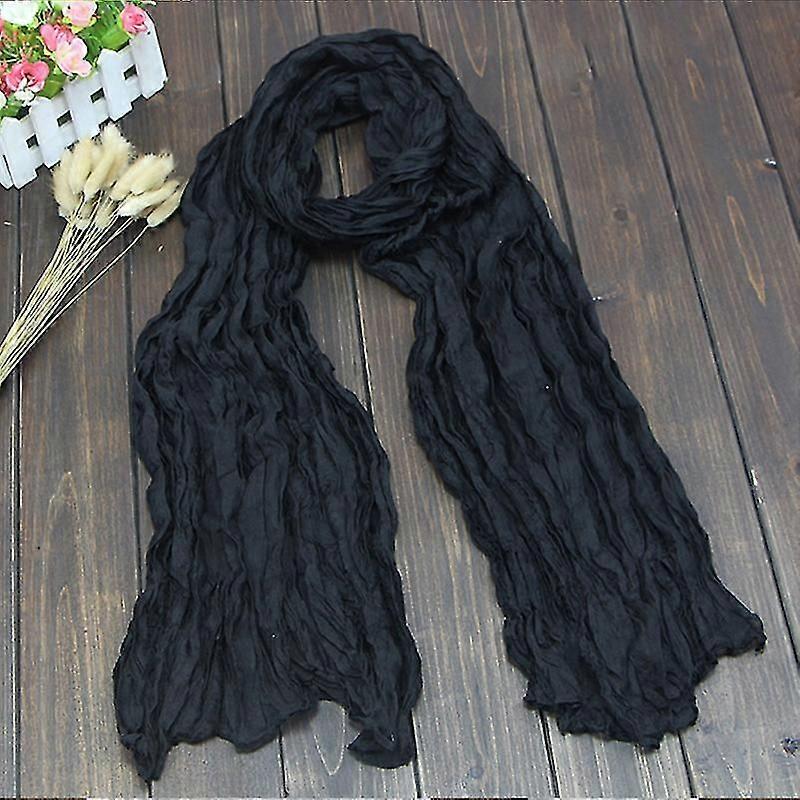 女性用スカーフロングコットンボイルショールネックラップスカーフ秋、冬