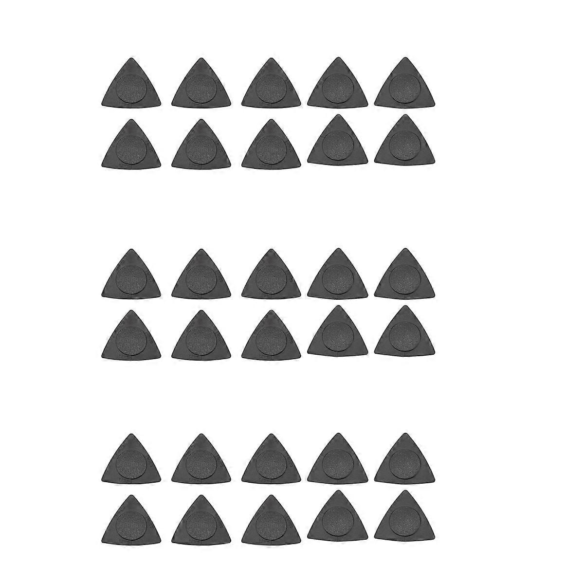 30pcs Triangle-Guitar Picks 1.0 0.75 0.5 mm Thickness in PC + ABS Material Antislip Style Picks Bl