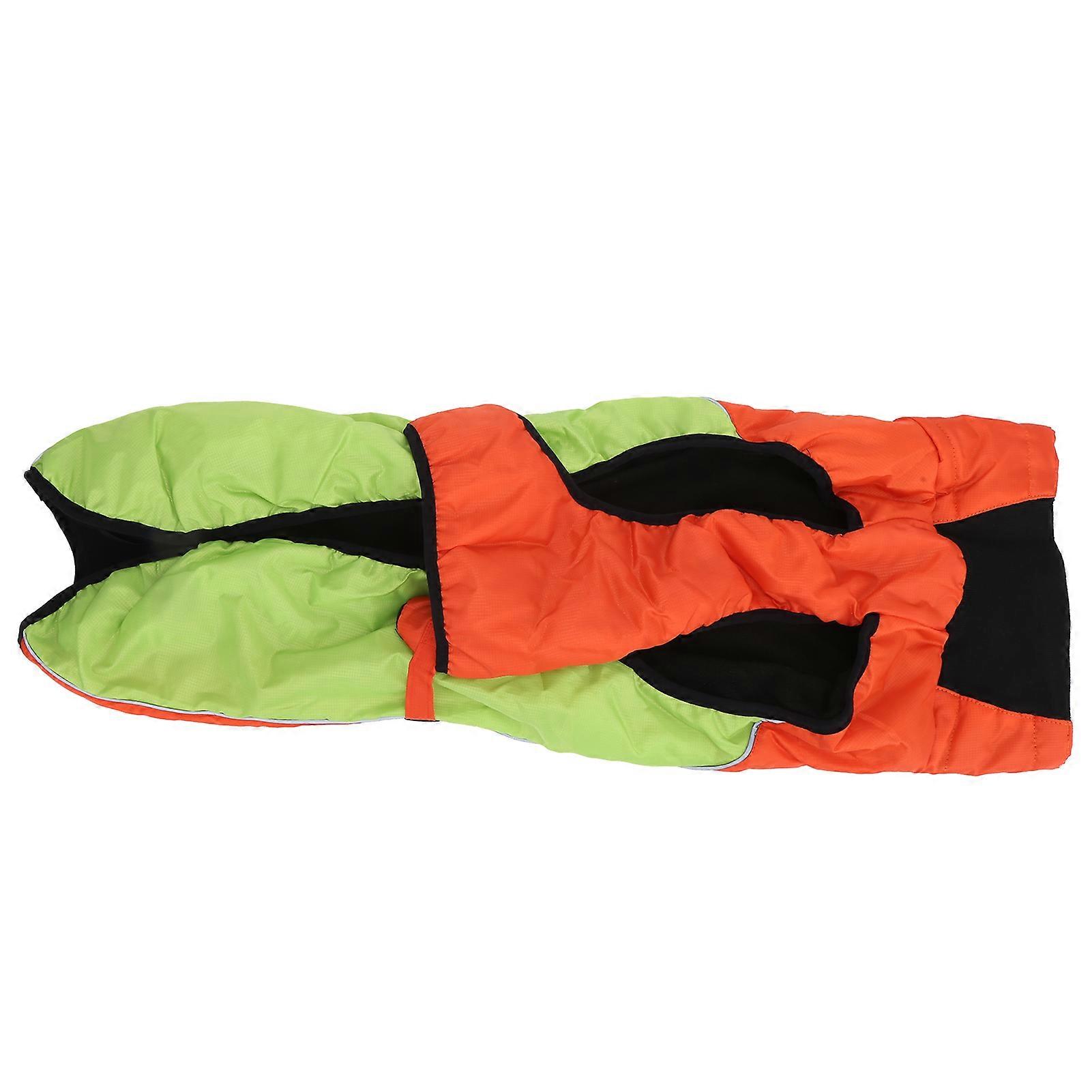 Large Dog Raincoat Waterproof Reflective Cotton Jacket for Medium to Large Dogs, Adjustable Fit, Weatherproof Design