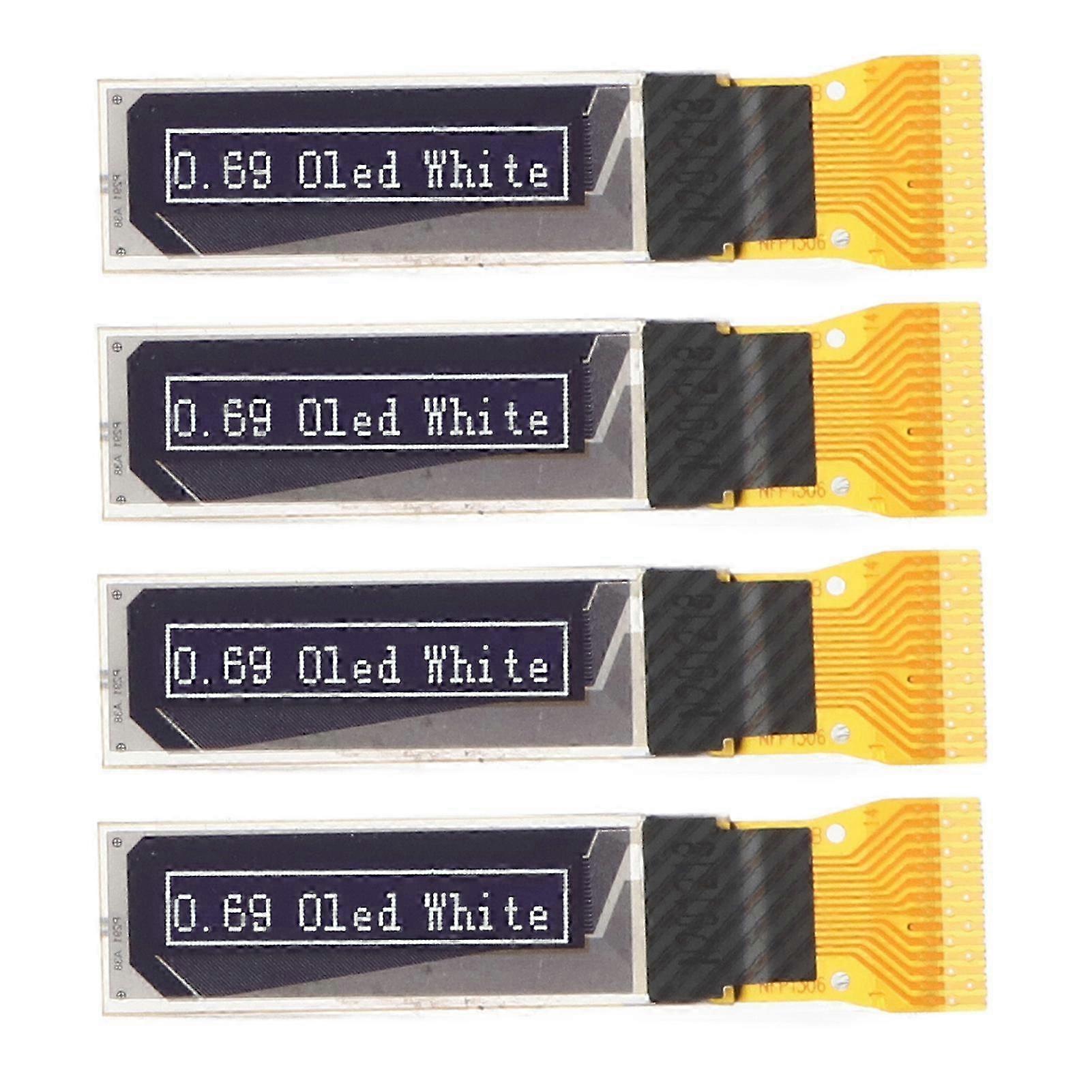 Kit di accessori con modulo display LCD da 4 pezzi, scheda digitale da 0,69 pollici, 96x16, interfaccia SPI IIC a 14 pin
