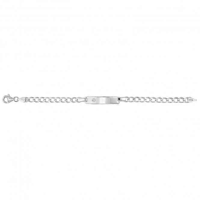 Acotis Silver ID BraceletCurb Zirconia for Babies G2227
