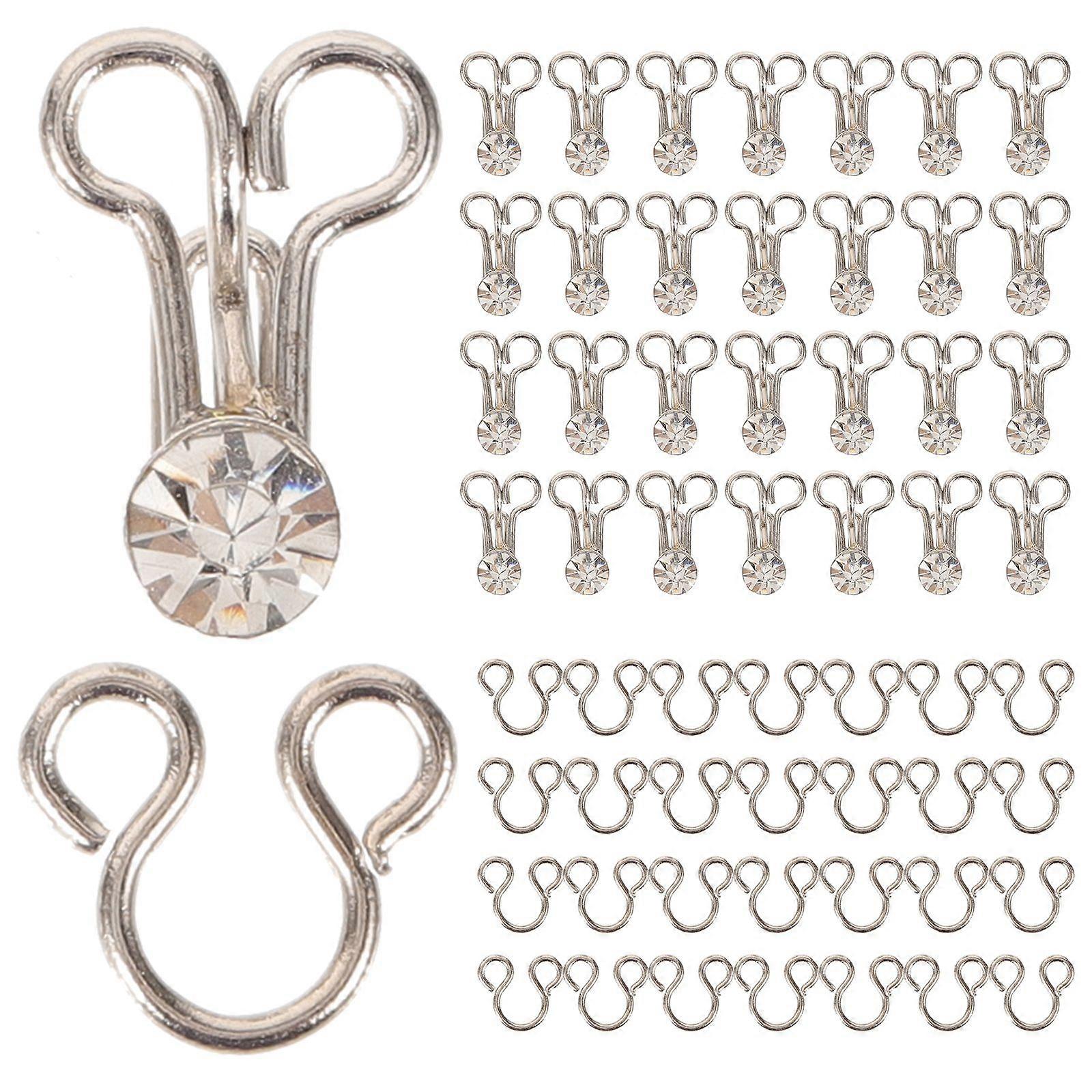 20pcs Sewing Hooks Eyes Closure Hooks Cheongsam Invisible Closure Hook for Clothes Pants Bra