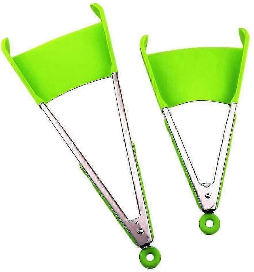 12 Inch Clever Silicone Tongs 2 in 1 Flip Scoop Heat Resistant Non-Stick Kitchen