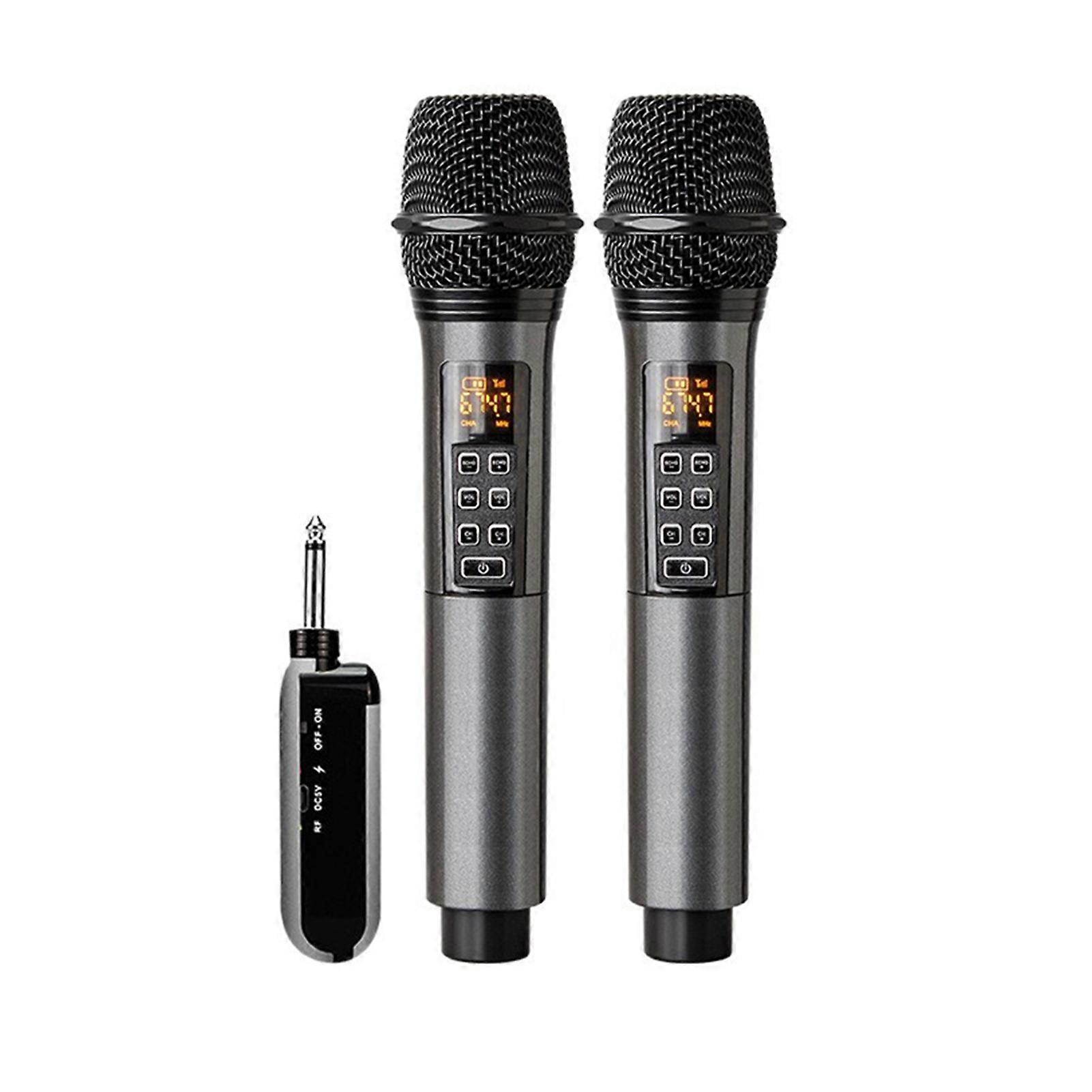 Wireless Microphone Multifunctional Portable Long Transmit Distance Microphone Receiver for Stage Performance
