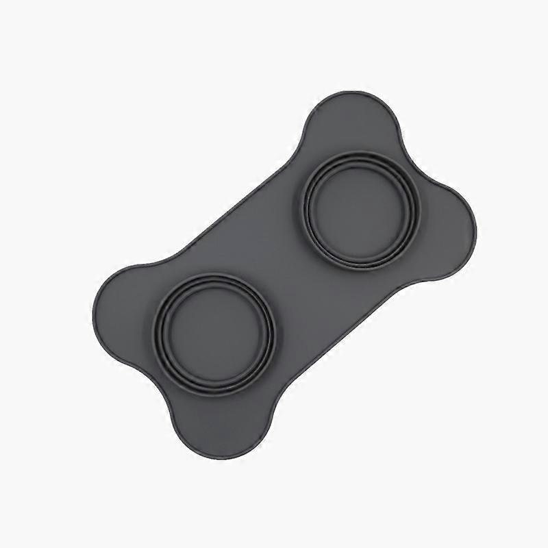 Pet Silicone Folding Bowl Mat Non-Slip & Bite Resistant Portable Feeding Bowl