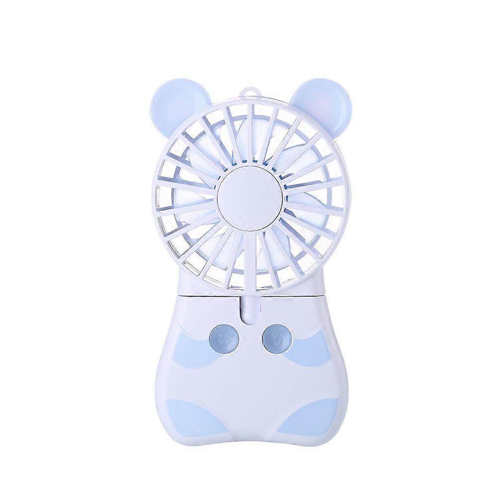 Mini Cooling Fan Personal Handheld Multicolor LED Lights Adjustable 2 Speed for Travel Camping Mini Single Size