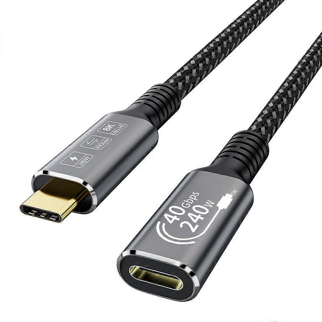 USB4.0 Cable 40Gbps Data Transfer 240W USB C to USB C Cable Fast Charging 8K