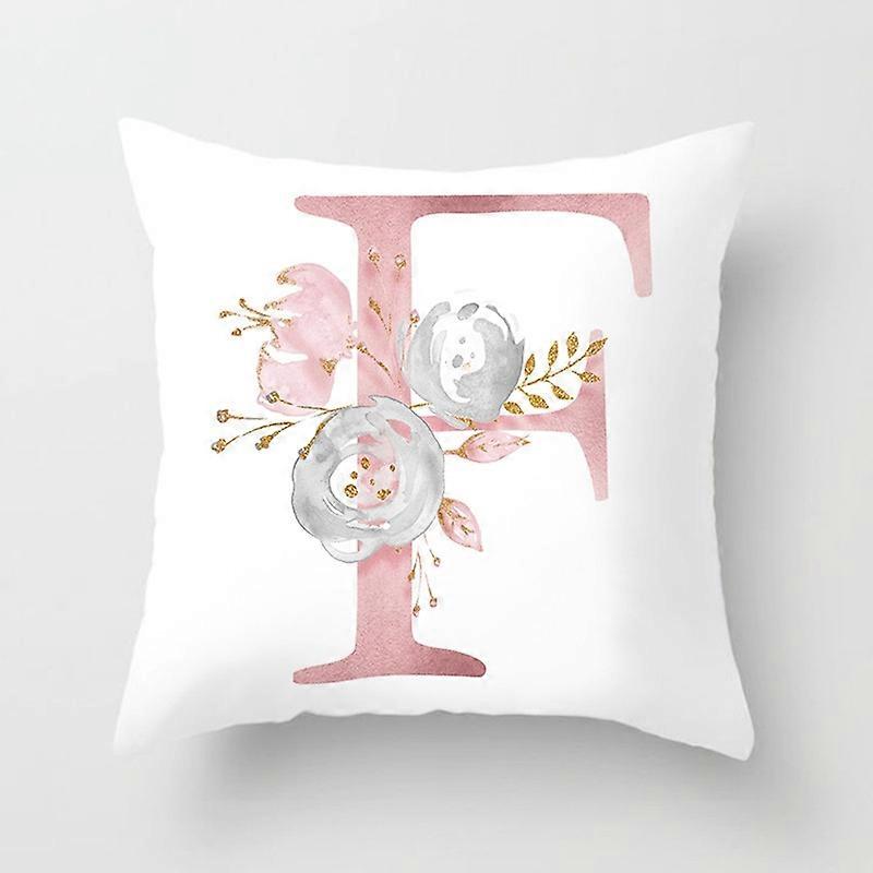 Letter Pattern Pillow Case Sofa Cushion Pillow Holder Home Decorations Suitable for (HC2919/HC2920), No Pillow Core, Size: 45x45cm