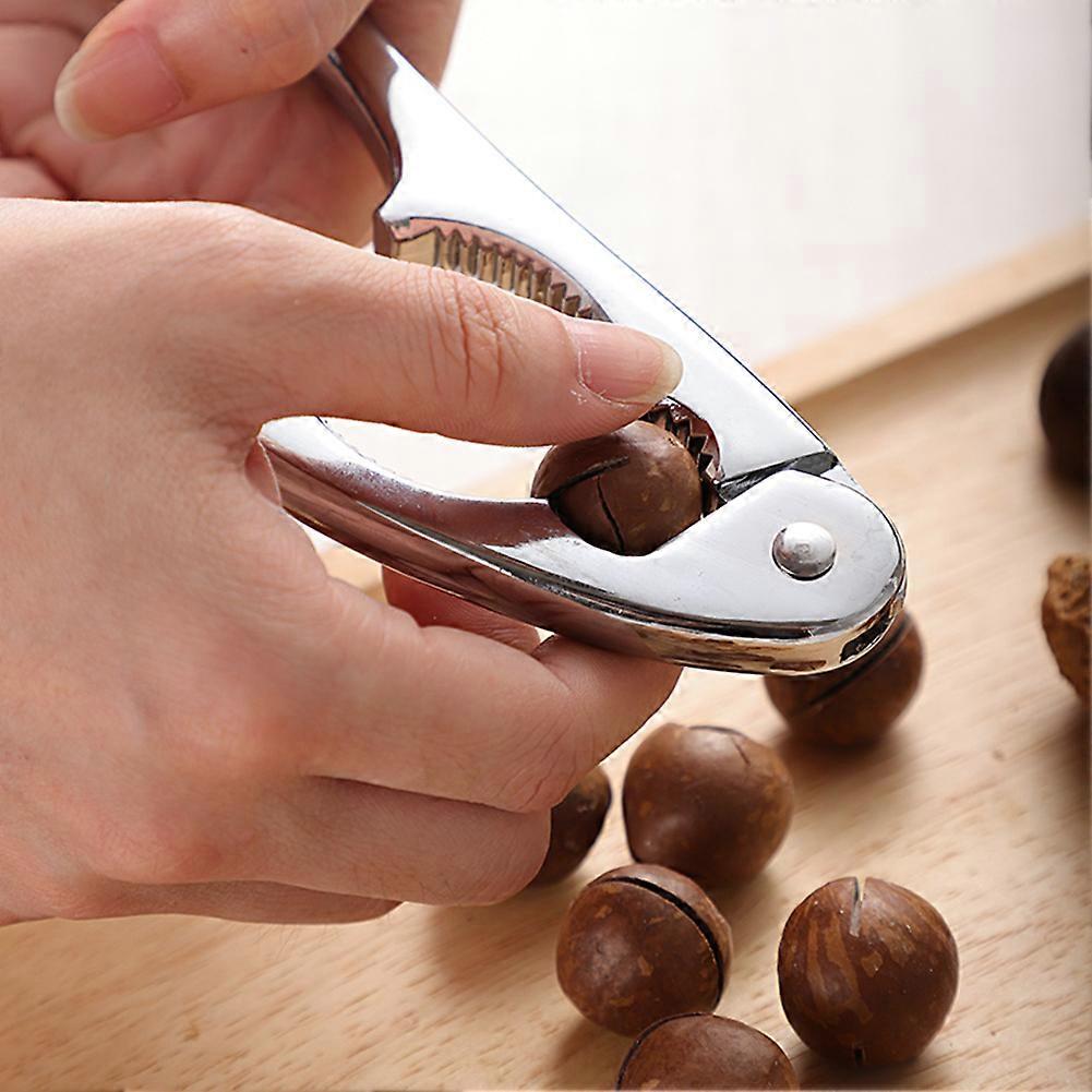 Zinc Alloy Nut Cracker Pliers 17x3.5cm Silver Nut Opener Tool