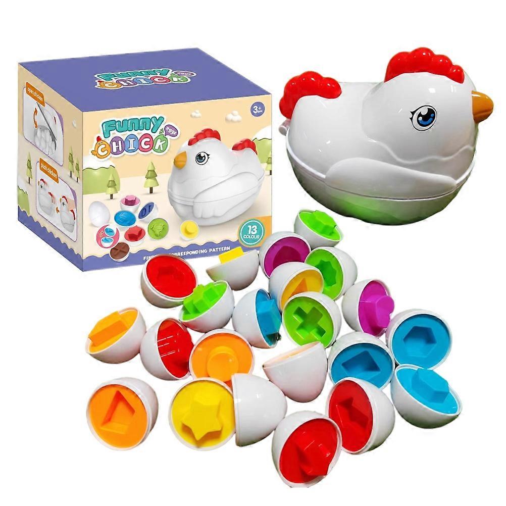 Color Shape Sorting Eggs, Fine Motor, Sensory, Educational Toy