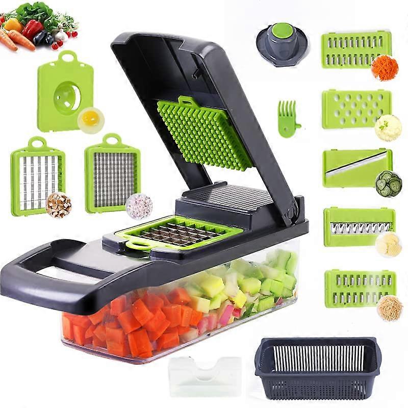 Vegetable Chopper 10-in-1 Multifunctional Food Processor for Onions, Vegetables, Slicing, and Cutting, BPA-Free Plastic