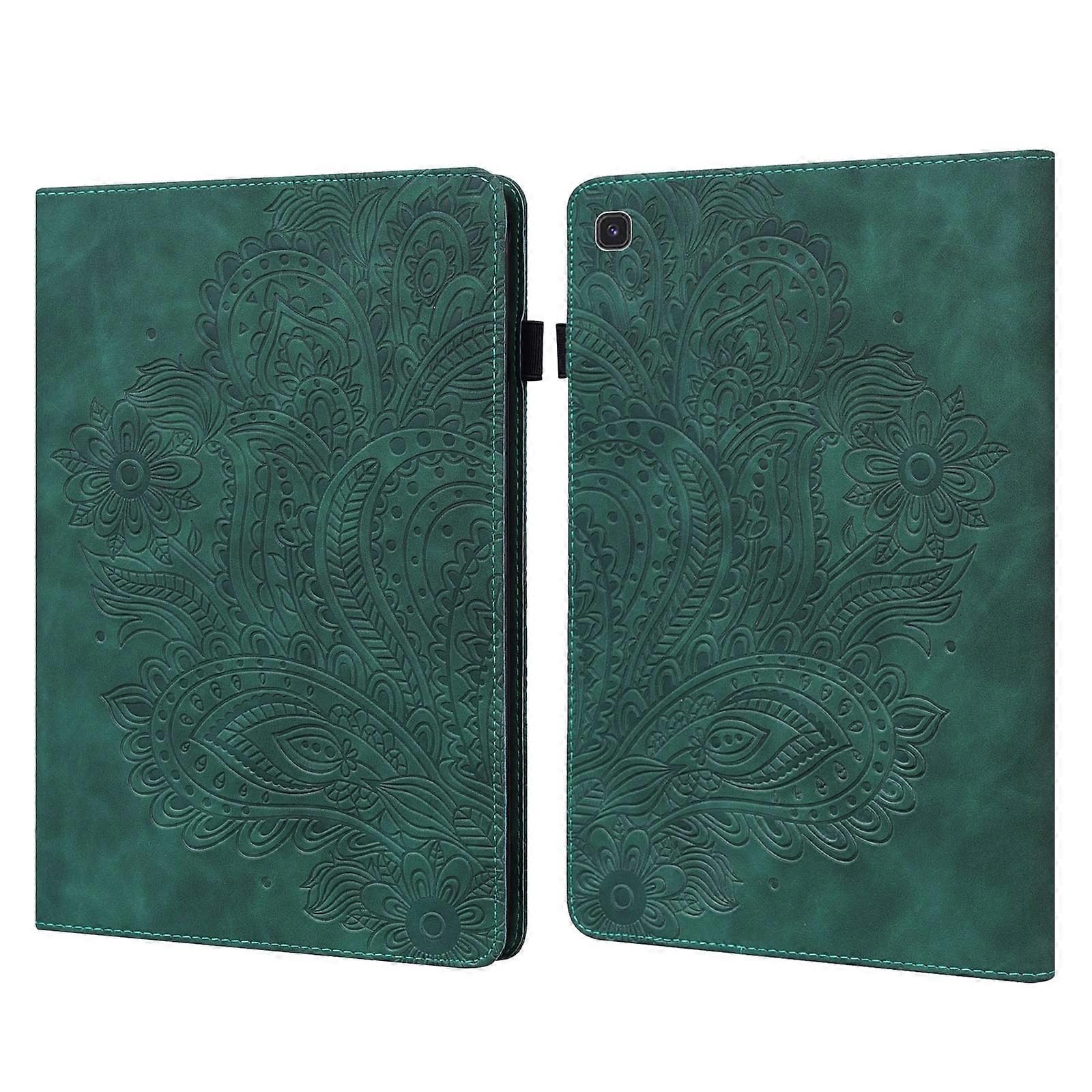 For Samsung Galaxy Tab S5e Peacock Embossed Pattern Leather Tablet Case