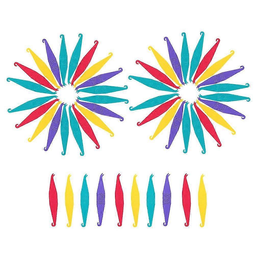 Elastic Placers For Braces Elastic Rubber Bands Placers Disposable Plastic Braces Rubber Band Tool Bands, Multicolored(50pcs, Random Colours)