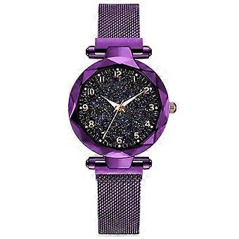 Kvinner Fashion Magnetic Starry Sky Luksus klokker Kvinne Klokke Quartz armbåndsur Ladies armbåndsur
