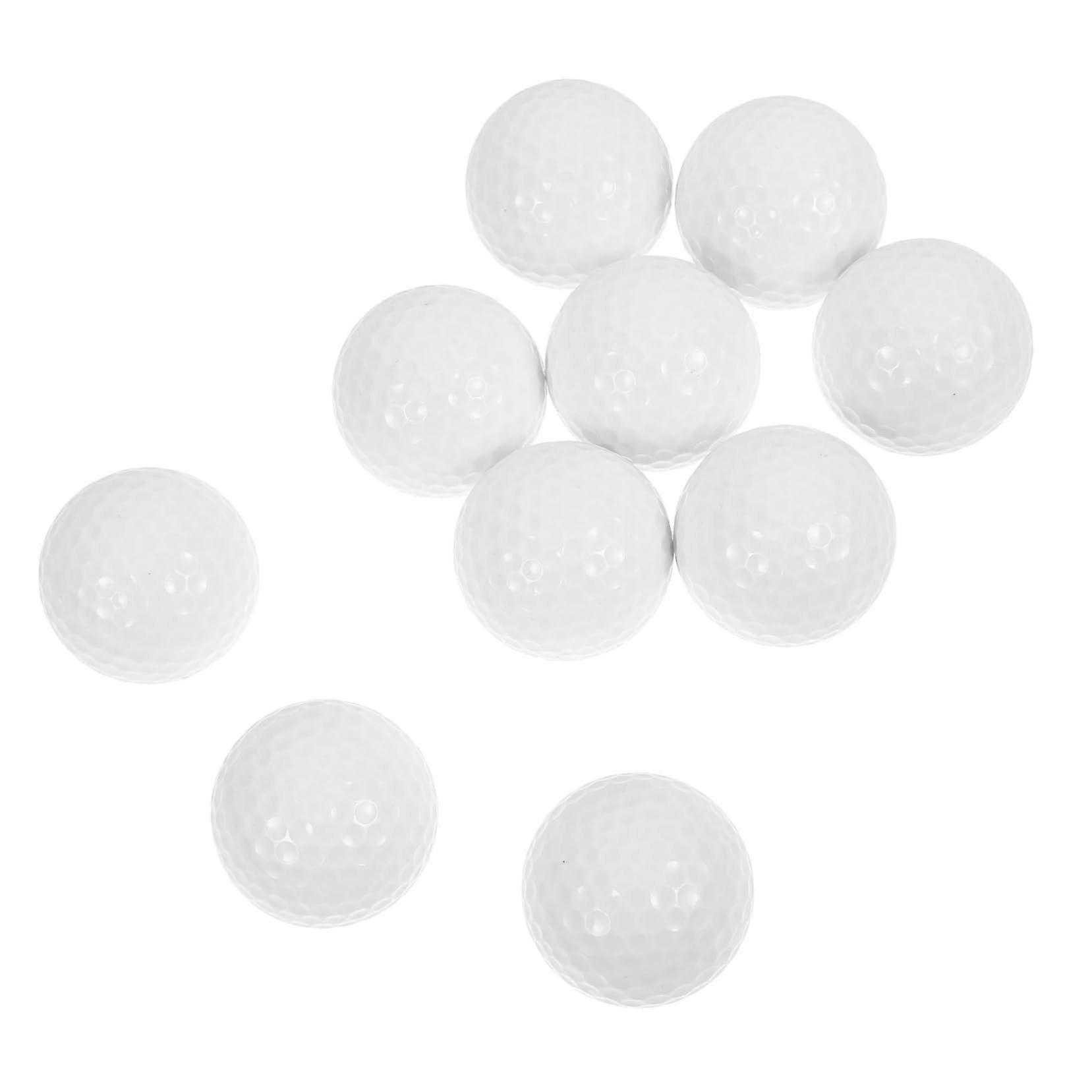 10Pcs Indoor Golf Practice Balls Double Layer Training Balls for Sports, Durable Material, Safe for All Ages