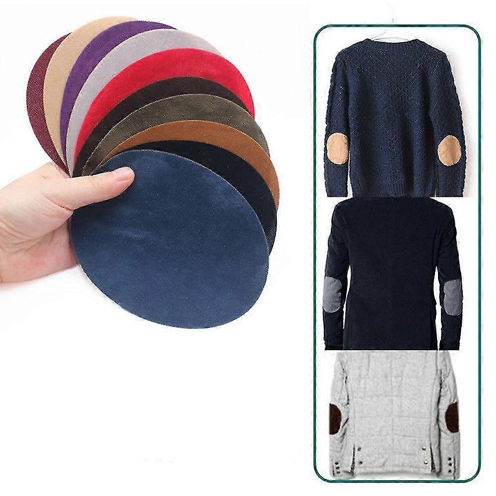 10 Pairs Oval Shape Iron-on Patch Elbow Applique Cloth Sticker Badge - 18*11cm