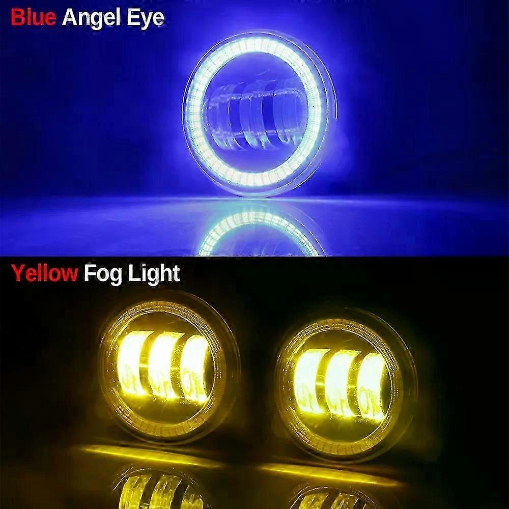 Exquisite 2 X LED Fog Light Assembly For Scion xA 2005 2006 Car Front Bumper Angel Eye DRL Fog Daytime Running Lamp 30W 6000LM 12V