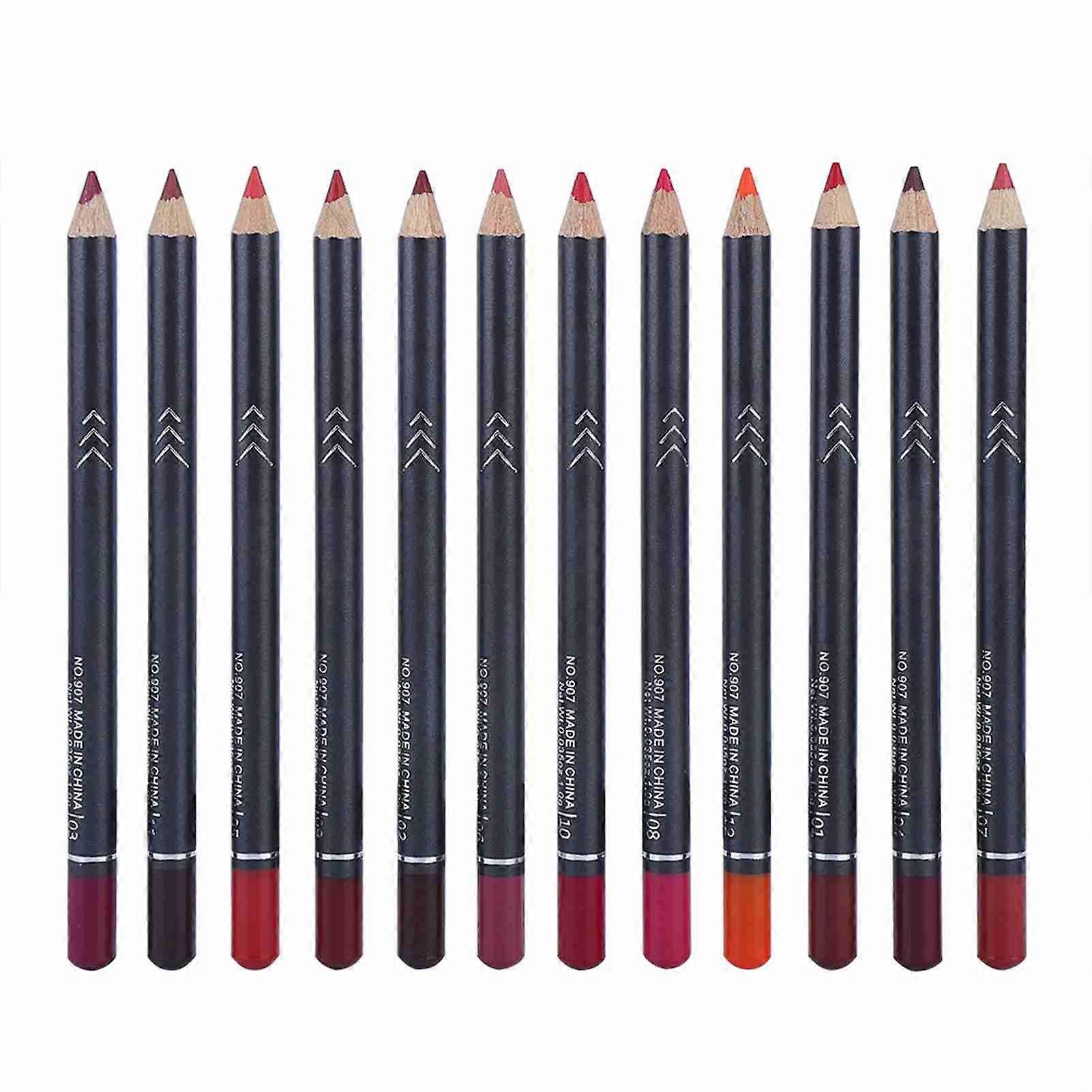 12 Colors Set Mattee Waterproof Lip Liner Pencil Lipstick Pen Long lasting Comestic Tool