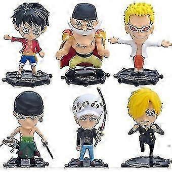 סט של 6 צעצועי דמות חתיכה אחת אנימה דמות פעולה דגם מתנות פסלוני אספנות לילדים 9 ס"מ db