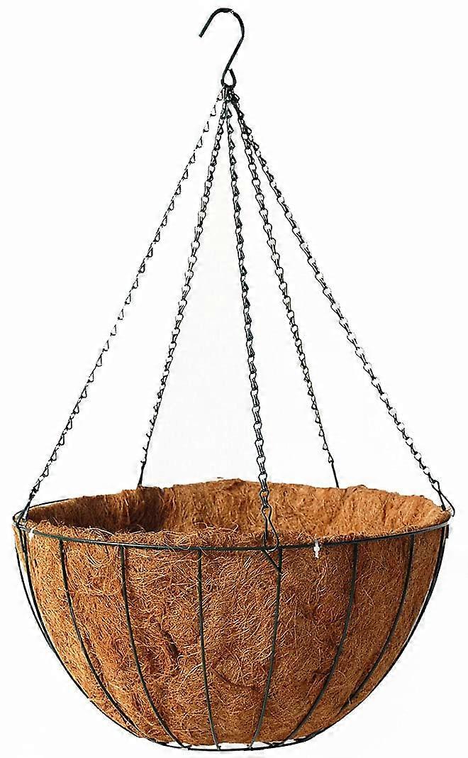 20' Classic Master Gardner Planter Green with Coco Moss Liner and 5Strand Chain Hanger