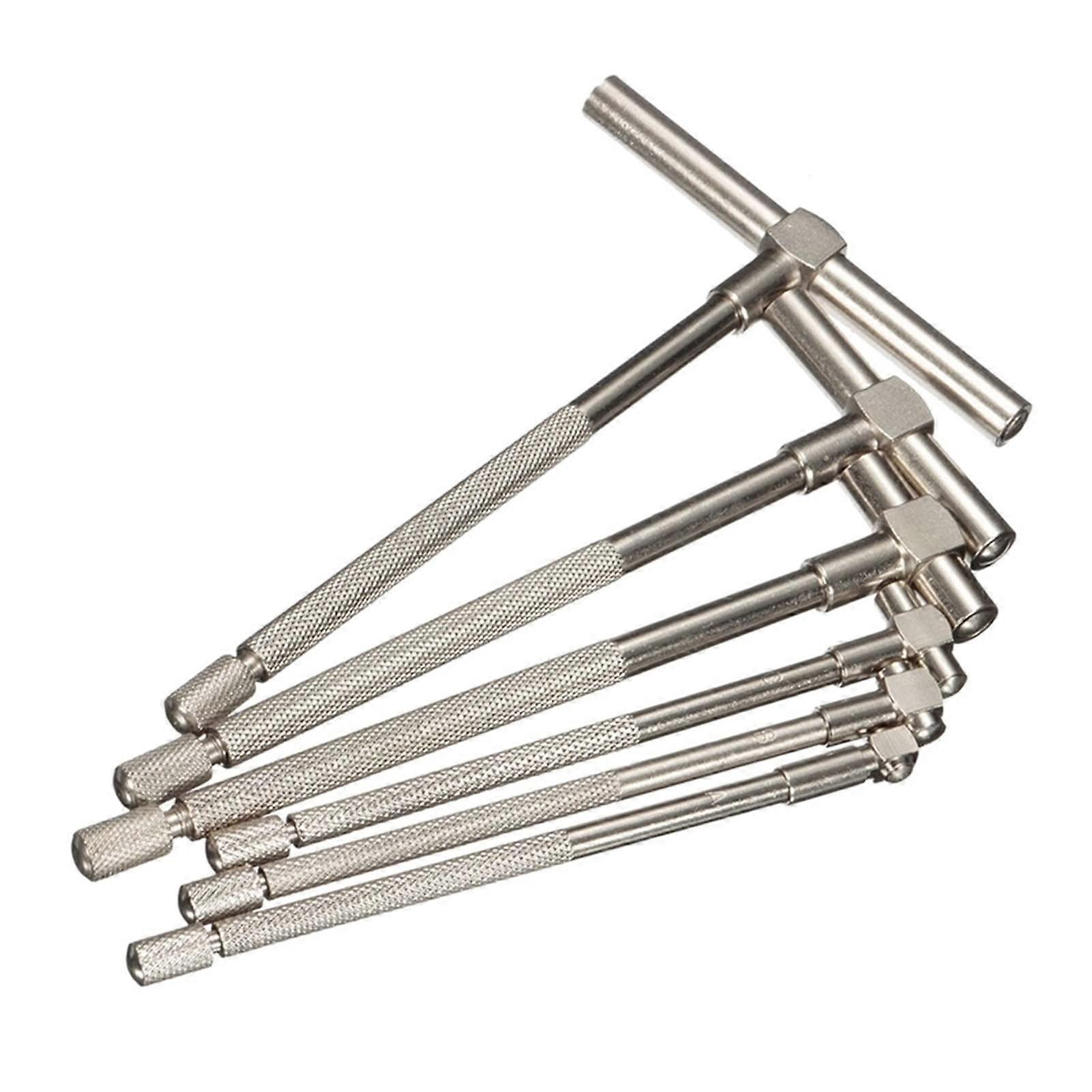 6Pcs Telescopic Gauge Set Micrometer for Bore Measurement 8-150mm Precision Engineers Kit Measuring Layout Tools
