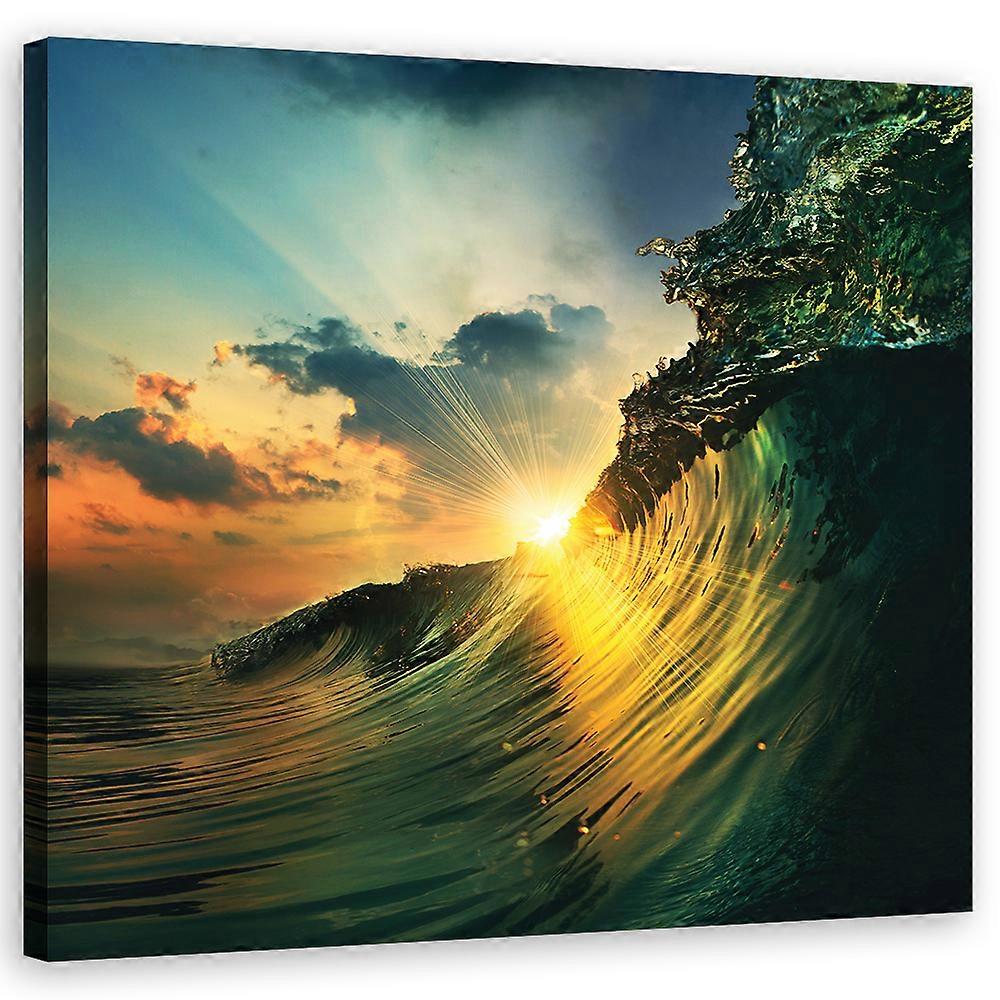 Impression sur toile, Paysages - Orange - 60x60