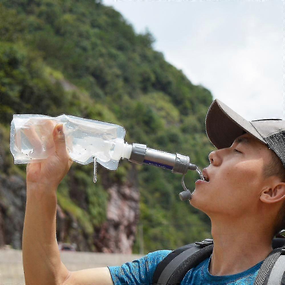 Outdoor Water Filtration Survival Water Filter Straw Water Filtration System Drinking Purifier For Emergency Hiking Camping