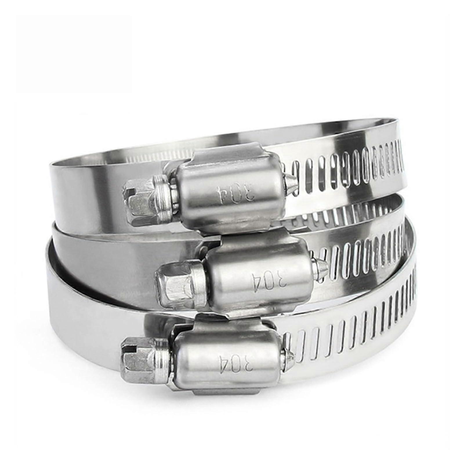 6mm To 216mm Adjustable Pipe Clamps - 304 Stainless Steel Hose Clips for Water and Fuel Hose Fixing (10PCS, Size: 6-12mm)